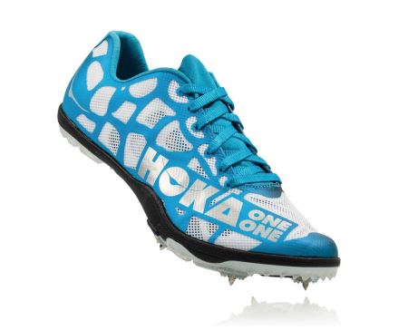 Hoka Rocket LD Track Spikes - Spikes Atletismo Mulher Branco / Azuis | PT-bzRM76e